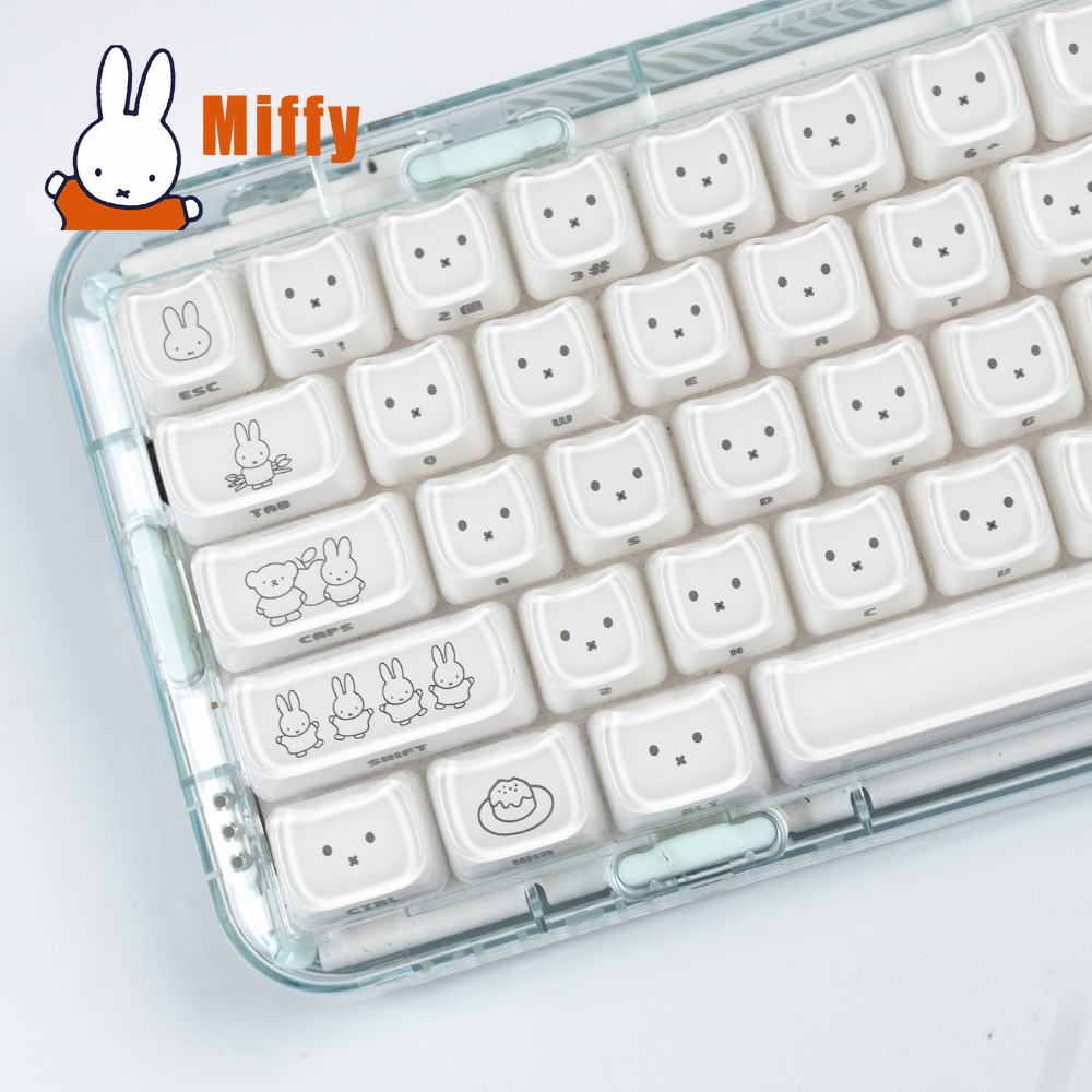 Pc Gaming Aesthetic - Keycaps Kawaii Miffy, Tasti a Forma