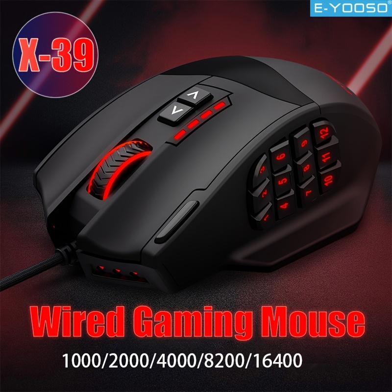 Pc Gaming Editing - E-YOOSO Mouse da gioco cablato RGB