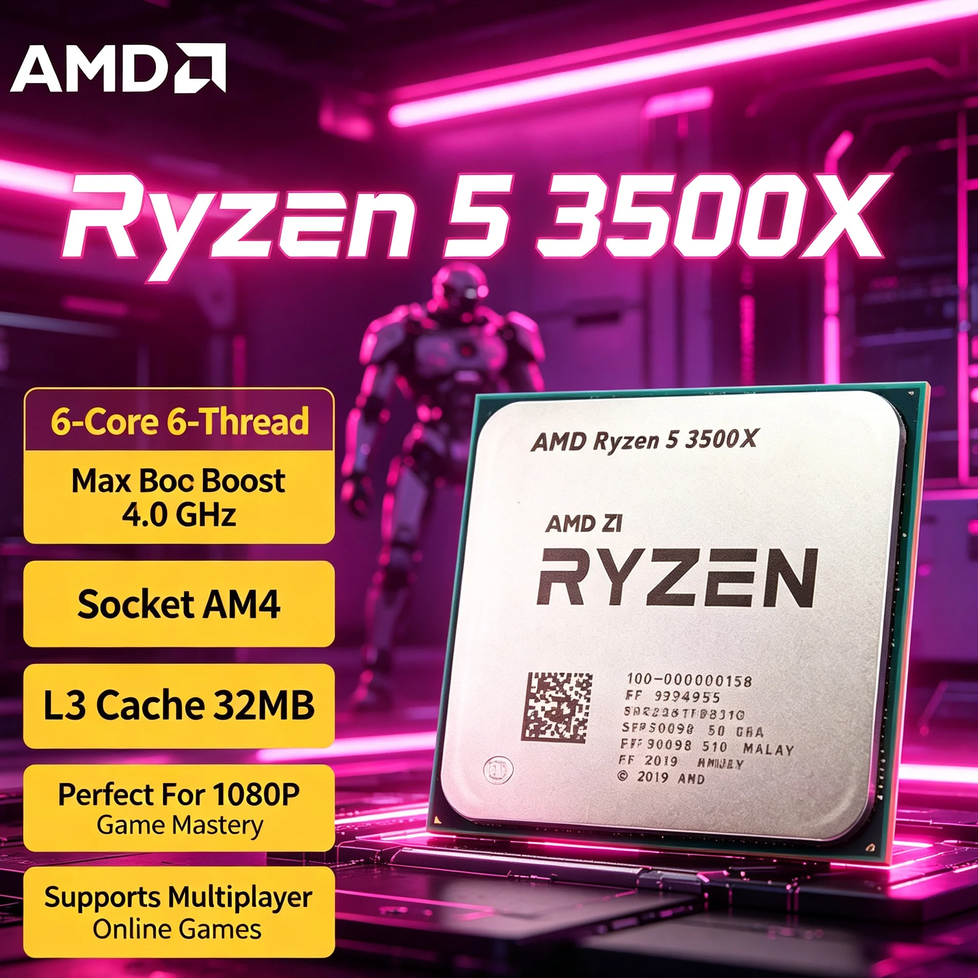 Pc Gaming Gtx 1660 - Processore Ryzen 5 3500X 6 Core
