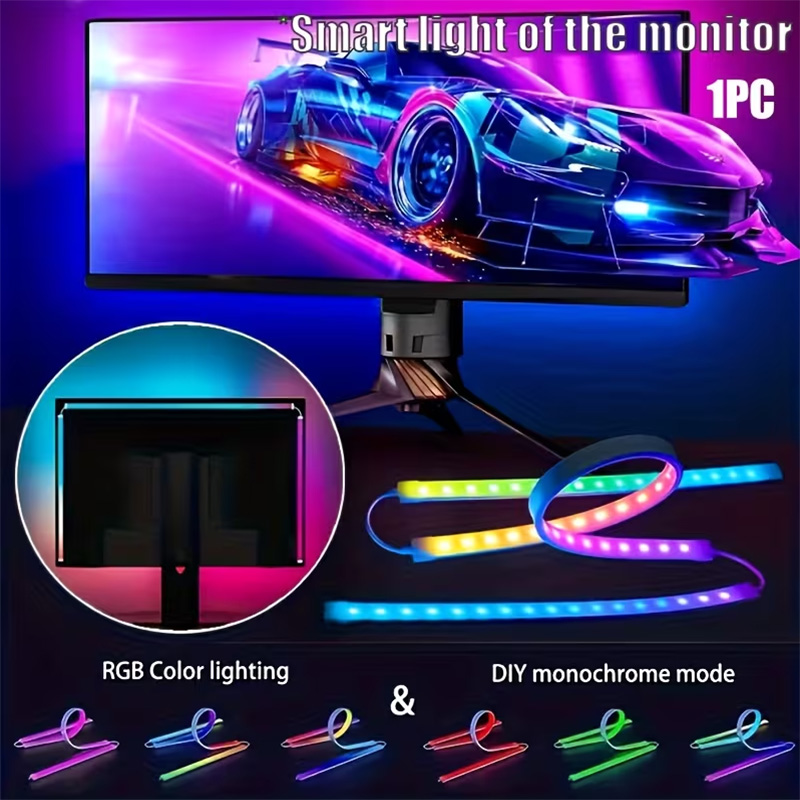 Pc Gaming Game - Striscia LED RGB per Gaming, Retroilluminazione